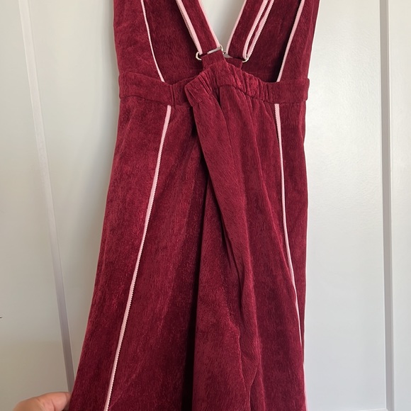 Bordeaux Corduroy Overall Romper - Picture 4 of 5